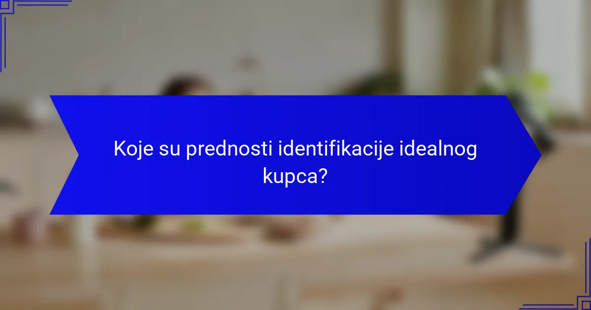 Koje su prednosti identifikacije idealnog kupca?