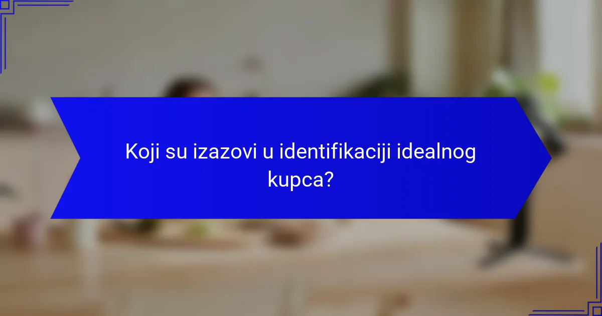 Koji su izazovi u identifikaciji idealnog kupca?